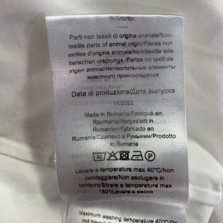 MANTU Size M White Cotton Fringe Belted Midi Dress
