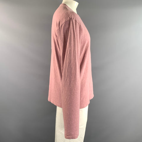 KAPITAL Size L Pink Cotton Crew Neck Pullover