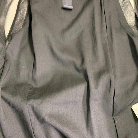 Gilet en cuir noir GARETH PUGH Taille 36 Boutons cachés