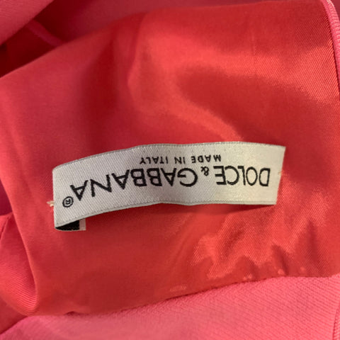 DOLCE & GABBANA Size S Pink Virgin Wool Sheath Knee-Length Dress