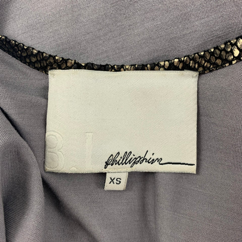 PHILLIP LIM Size XS Grey Lilac Silk Wool Tank Casual Top