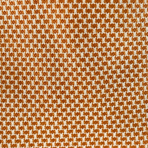 ARMANI COLLEZIONI Orange White Woven Wool Cotton Tie