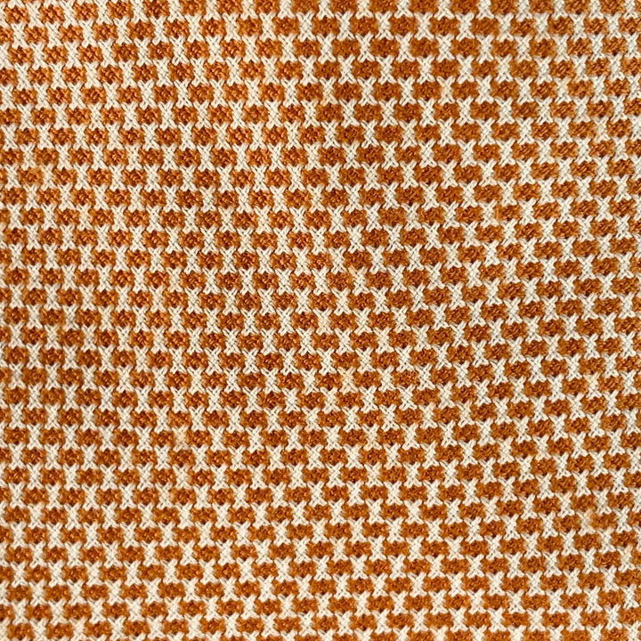ARMANI COLLEZIONI Orange White Woven Wool Cotton Tie