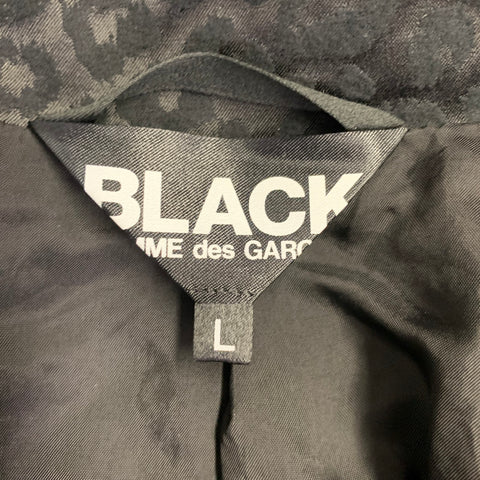 COMME des GARCONS Size L Black Jacquard Cotton Blend Jacket