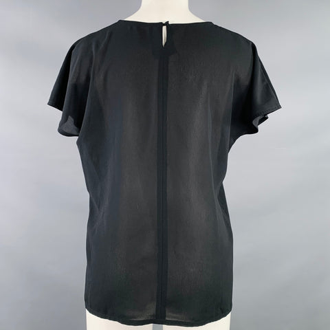 JAEGER Size M Black Short Sleeve Casual Top