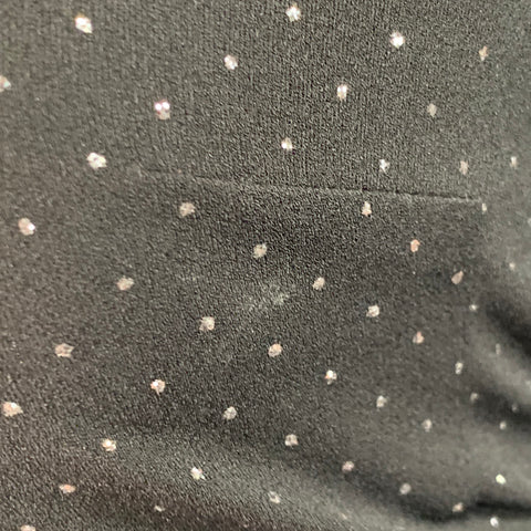 MARC JACOBS RUNWAY Size 10 Black Silver Dots Long Sleeve High Neck Bow A-Line Dress