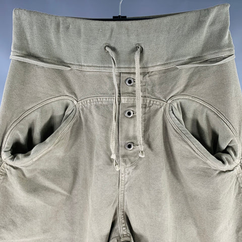 KAPITAL Size M -Sarouel- Green Cotton Drop Crotch Casual Pants