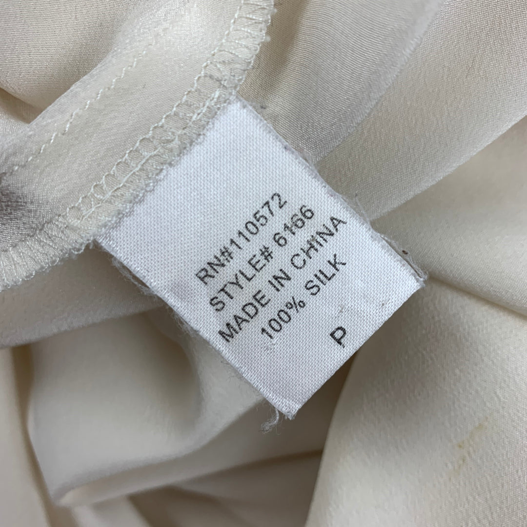 TWELFTH STREET Size S Cream Silk Slip Dress