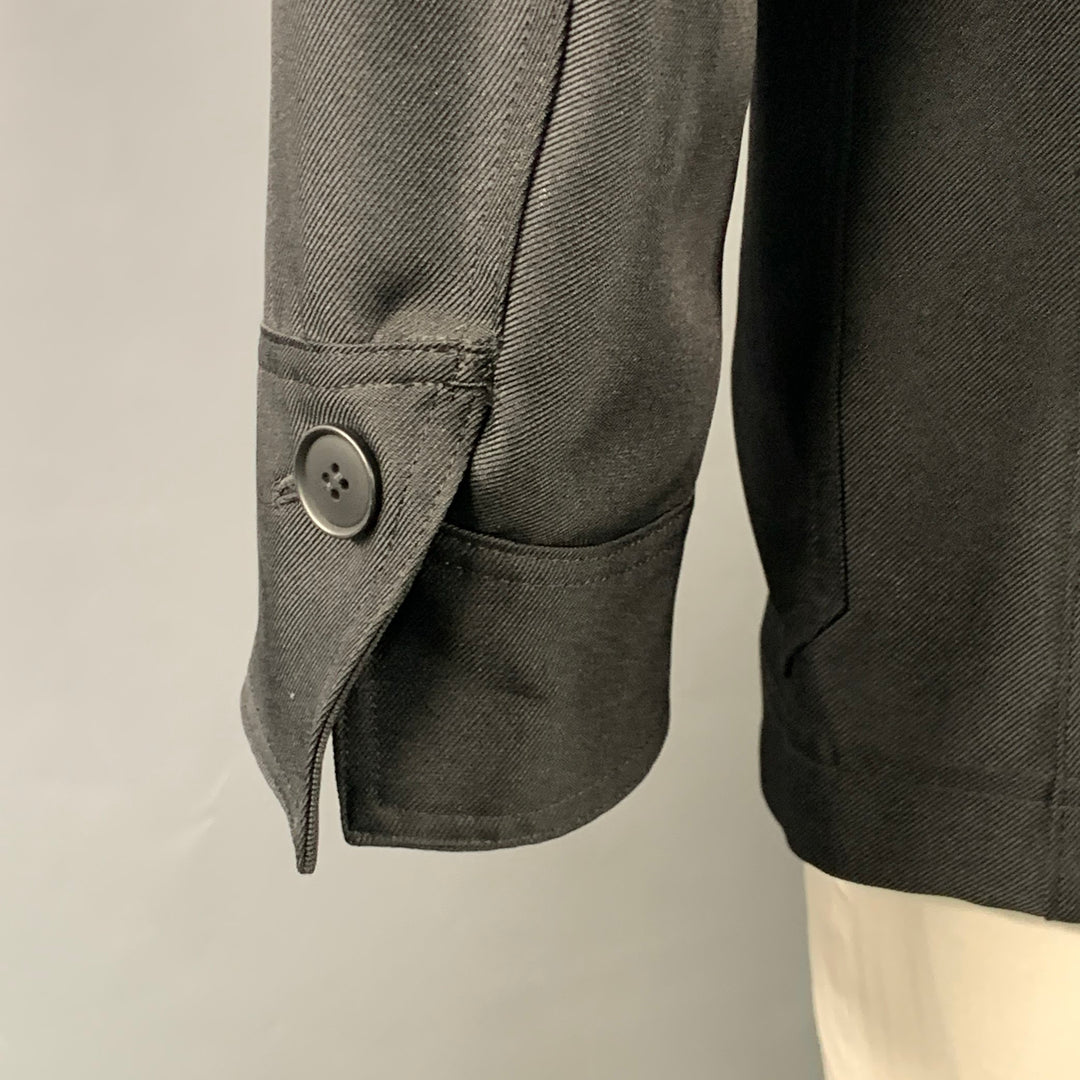 DIET BUTCHER Size L Black Twill Polyester Utility Jacket