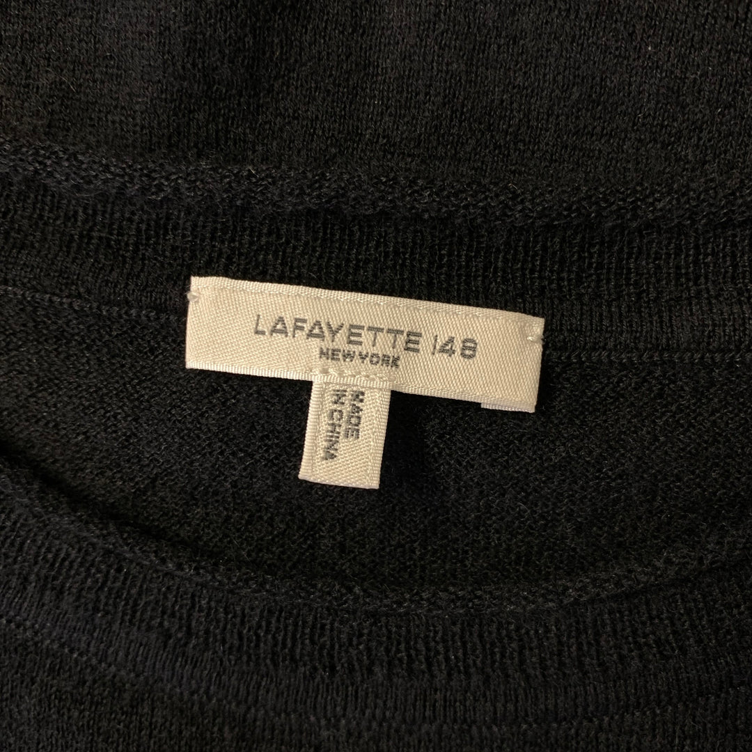 LAFAYETTE 148 Size XL Black Cashmere Pull On Sweater