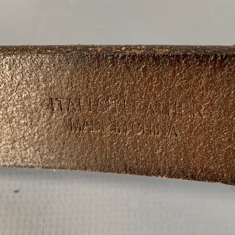 POLO by RALPH LAUREN Size 32 Brown Silver Leather Belt