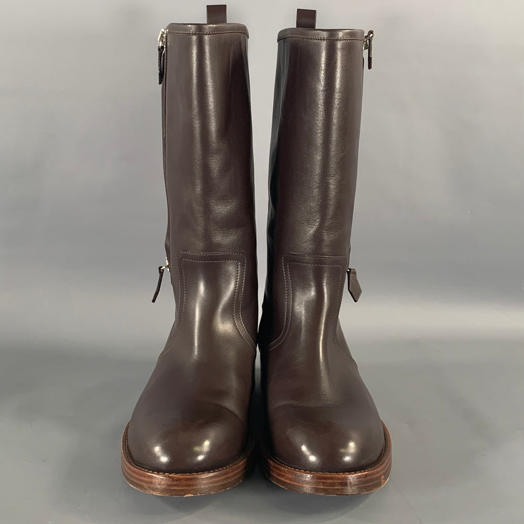 RALPH LAUREN Size 11 Brown Leather Pull On Boots