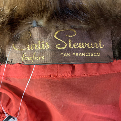 CURTIS STEWART Mink Ruched Silk Chiffon Jacket