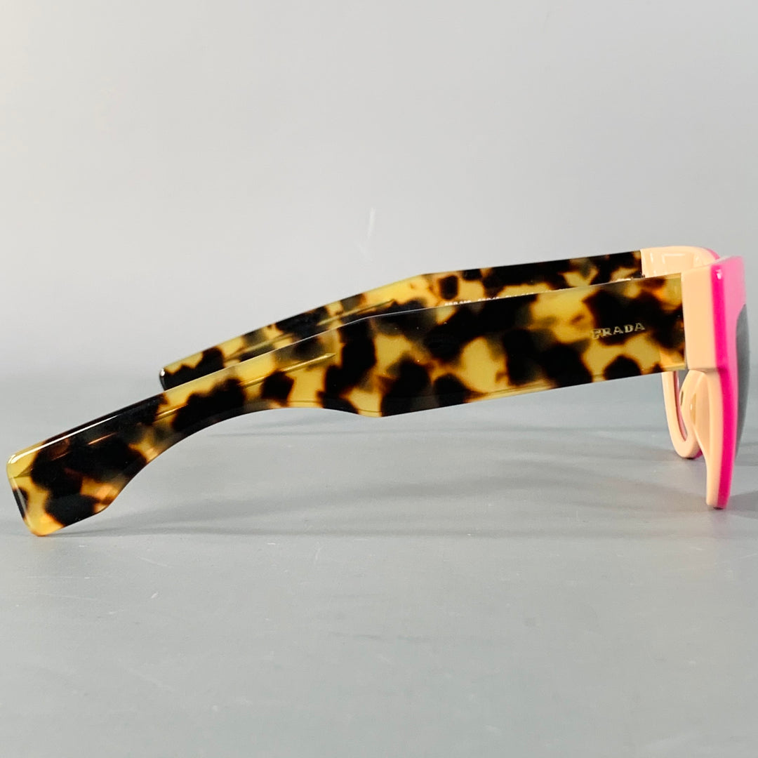 PRADA Poeme Pink Tortoiseshell Acetate Cat Eye Sunglasses