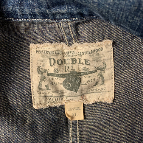 RRL by RALPH LAUREN Size XL Indigo Wash Denim Jumpsuit