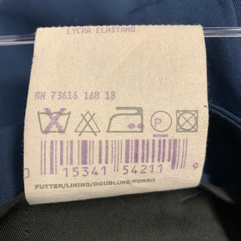 HUGO BOSS Size 32 Blue Navy Virgin Wool Blend Flat Front Dress Pants