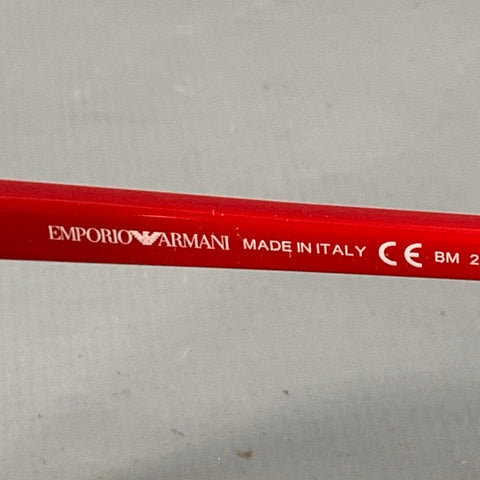 EMPORIO ARMANI Red Acetate Aviator Sunglasses