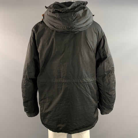 VISVIM Size L Black Nylon Cotton Parka Jacket