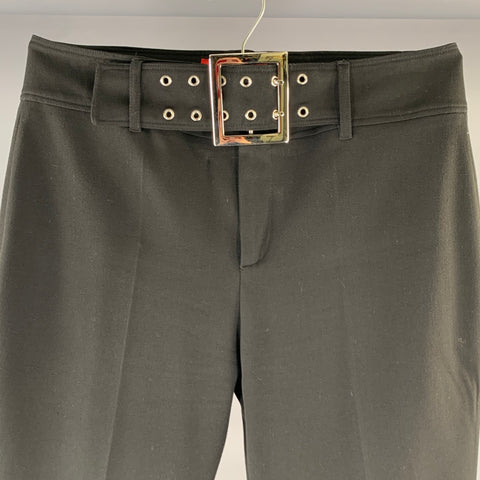 VERTIGO Size M Black Gold Stretch Twill Dress Pants