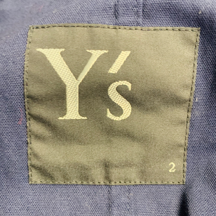 Y's by YOHJI YAMAMOTO Size M Blue Cotton Short Sleeve Casual Top