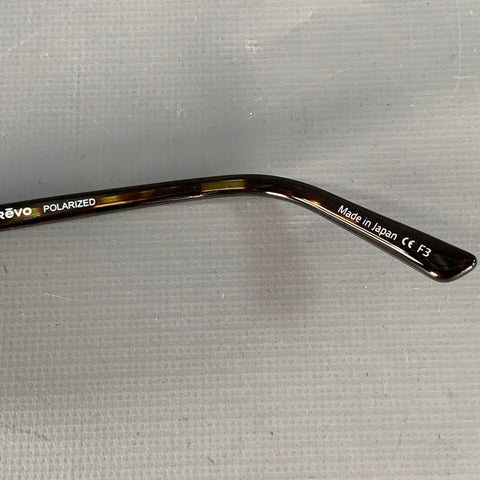 REVO Clive Black Acetate Metal Navigator Polarized Sunglasses