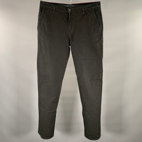 RALEIGH Size 36 Black Slim Straight Jeans