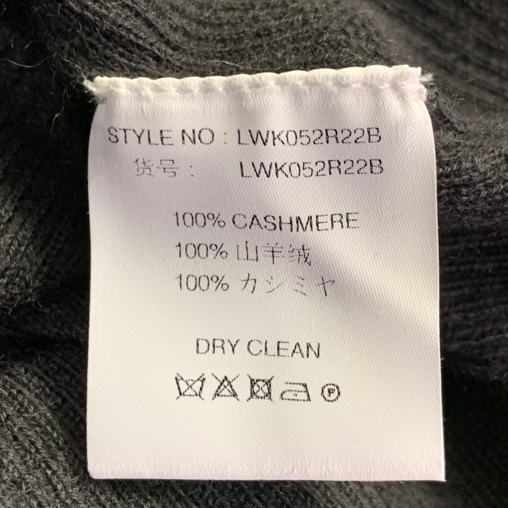 TSE Size L Grey Slate Cashmere Rib Knit Open Front Cardigan Dress Set