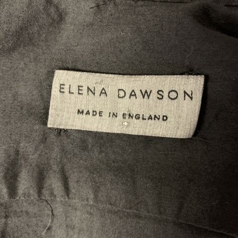 ELENA DAWSON Size S Black Cotton Blend Long Sleeve Shirt