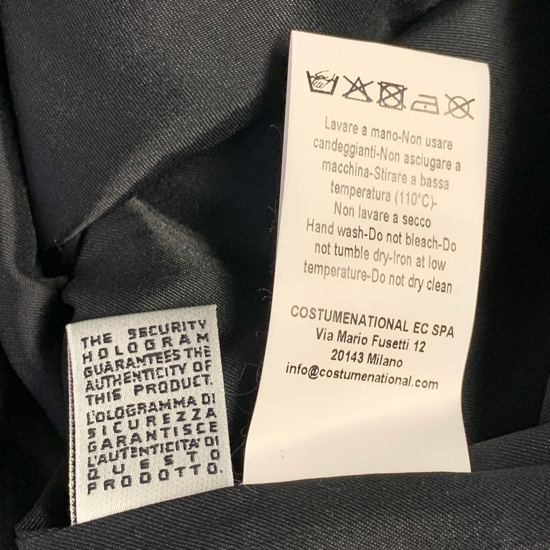 CoSTUME NATIONAL Size XS Black Silver Viscose Blend Two Tone Shift Dress