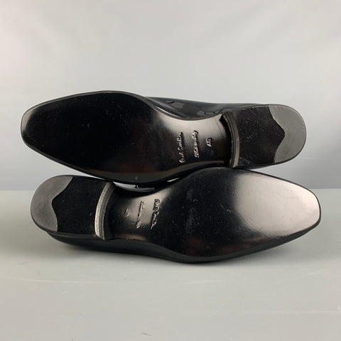 PAUL SMITH Size 7 Black Mixed Materials Suede Tuxedo Lace Up Shoes