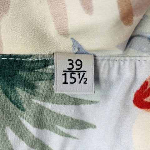 VALENTINO Size S Multi Color Hawaiian Tropical Cotton Button Up Long Sleeve Shirt