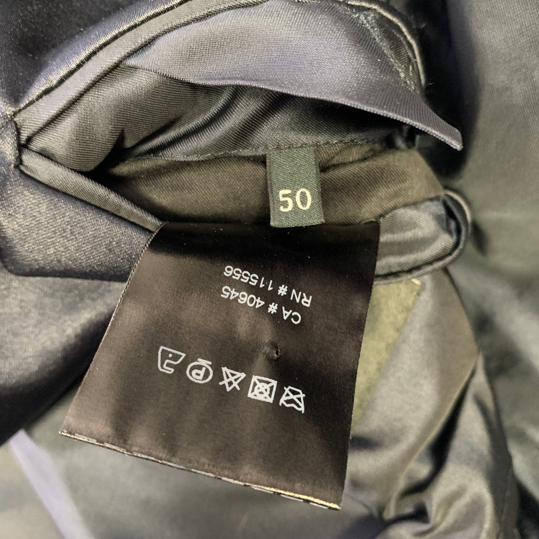 PORTS 1961 Chest Size 40 Navy White Window Pane Cotton Blend Sport Coat