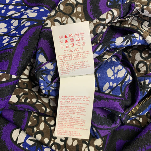 MARNI Taille 4 Robe Manches 3/4 Imprimé Abstrait Polyester Multicolore