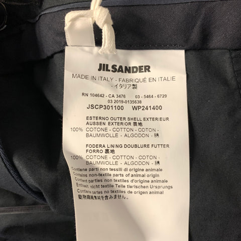 JIL SANDER Size 14  Navy Cotton Cropped Pants