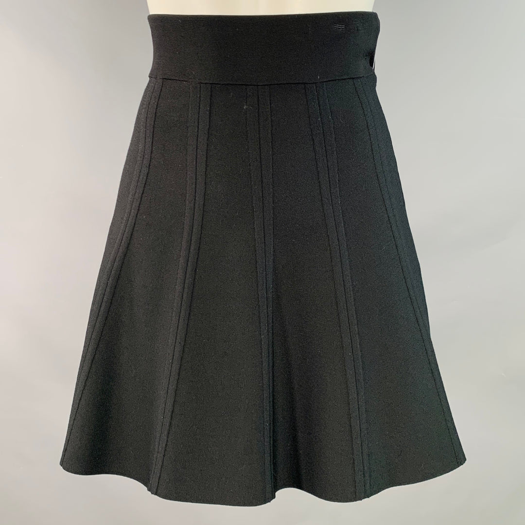 TED BAKER Size S Black Viscose Blend A-Line Above Knee Skirt