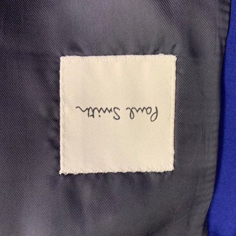 PAUL SMITH Size 42 Royal Blue Virgin Wool Blend Single Breasted Suit