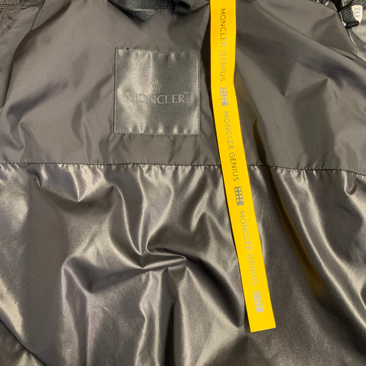 MONCLER Size XXL Black Polyamide Snaps Windbreaker Jacket