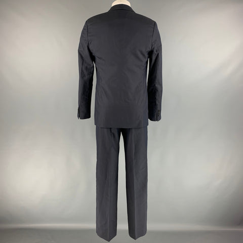 GIORGIO ARMANI Size 38 Navy Cotton Silk Notch Lapel Suit