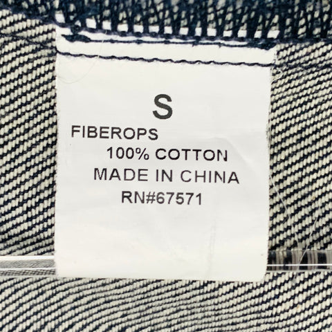 FIBEROPS Size S Blue Indigo Contrast Stitch Cotton Jacket