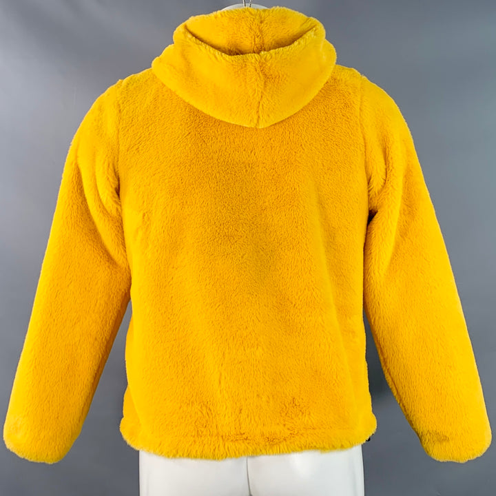 JOYRICH Size S Yellow Textured Polyester Hooded Jacket