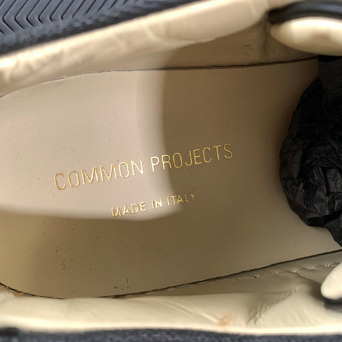 COMMON PROJECTS Size 11 Navy Red Canvas Lace Up Sneakers