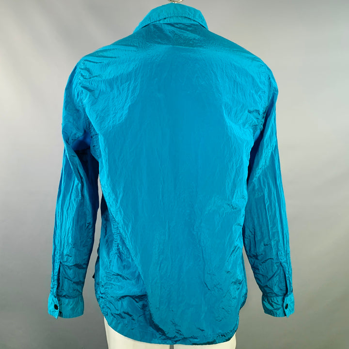 STONE ISLAND Size XXL Aqua Blue Polyamide Windbreaker Jacket
