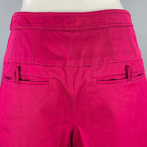 BALENCIAGA 2007 Size 4 Purple Cotton Skirt Panel Shorts
