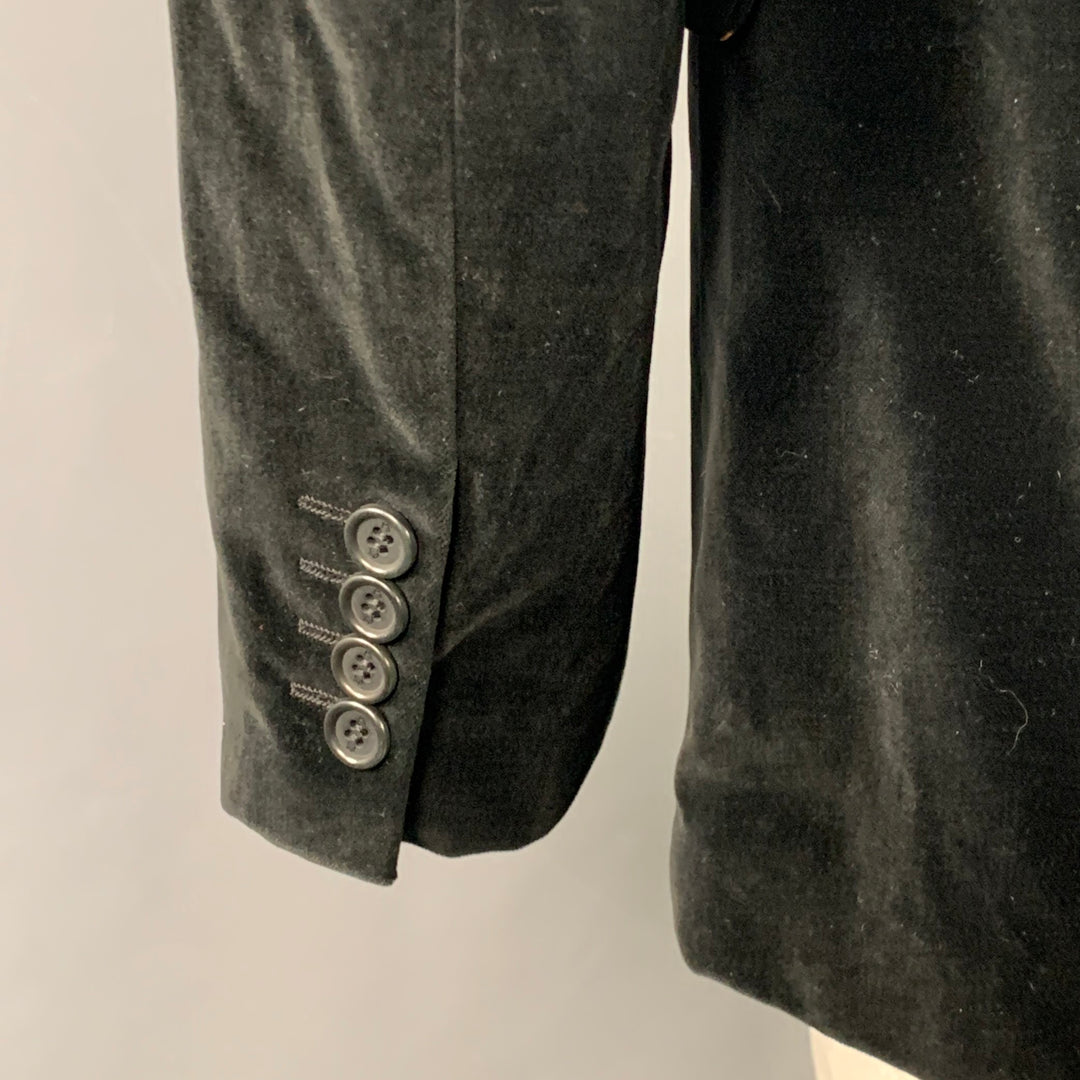 PS by PAUL SMITH Size 42 Black Velvet Cotton Notch Lapel Sport Coat