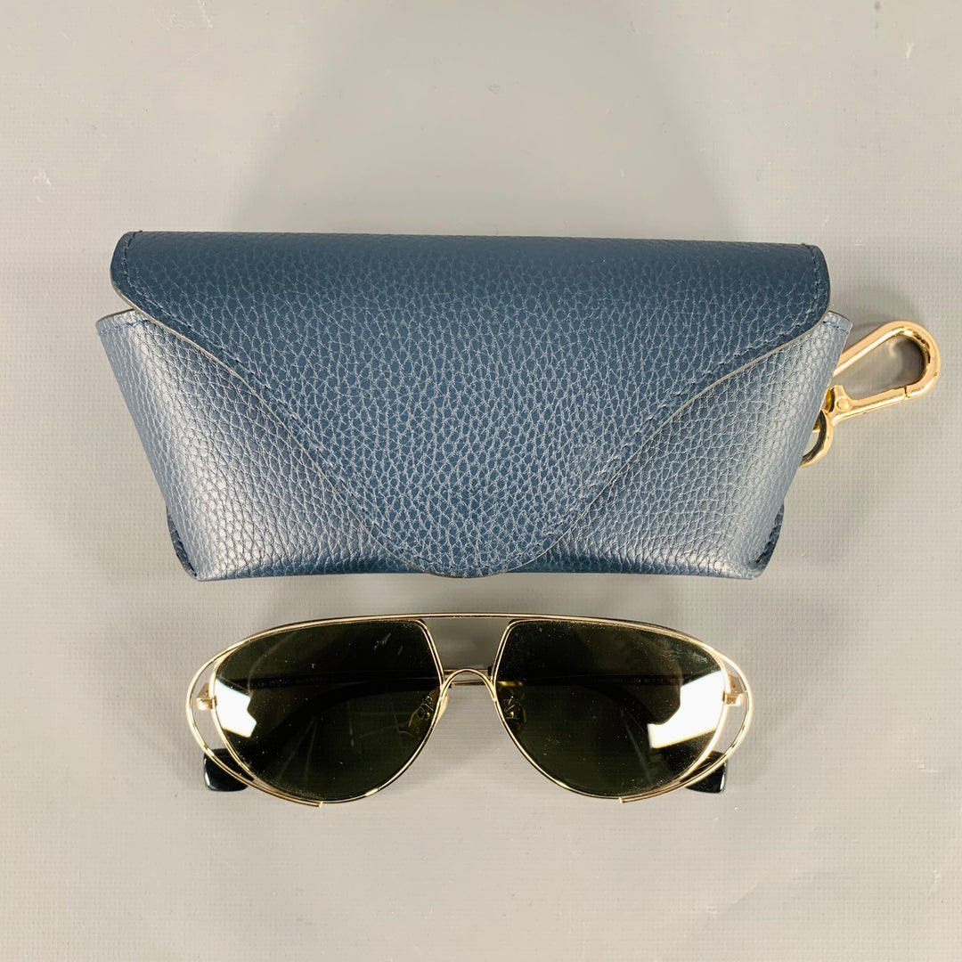 LOEWE Gold Metal Aviator Sunglasses