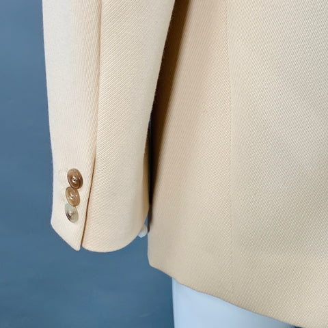 MAISON MARGIELA Size M Khaki Wool Mohair Twill Notch Lapel Jacket Blazer