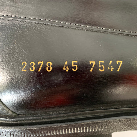 COMMON PROJECTS Size 12 Black Leather Slip On Penny Loafers