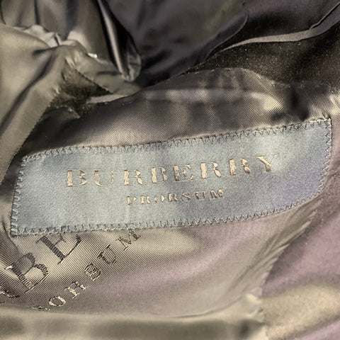 BURBERRY PRORSUM Size 36 Black Wool Mohair Silk Notch Lapel Suit