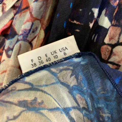 LA PERLA Size 6 Multi-Color Polyester Pleated Halter Dress