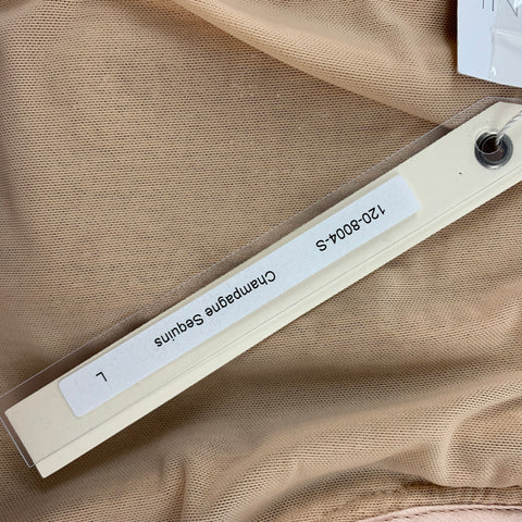 JONATHAN SIMKHAI Camisa Body Lentejuelas Poliéster Champán Talla L